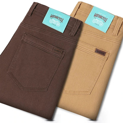 Classic Style 3 Colors Autumn Men's Slim Brown Jeans High Quality Business Casual High Stretch Denim Pants Male Brand Trousers