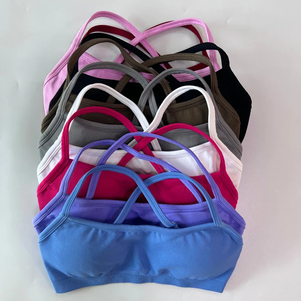 2 Pieces Set For Woman Clothes Seamless Scrunch Yoga Shorts Set Backless ktp Sports Bra Fitness Workout Top Gym Set Outfits