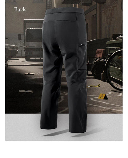 Autumn Hiking Pant Men Waterproof Soft Shell Pant High Elastic Outdoor Cycling Fishing Trousers Multi Pocket Windproof Trousers