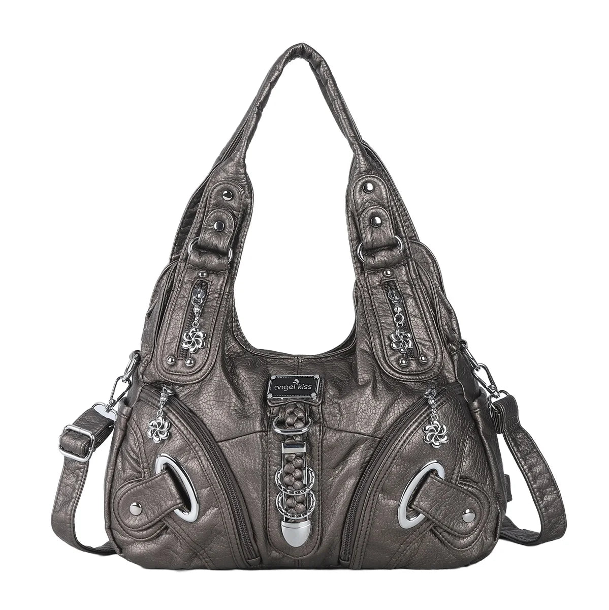 Vintage Bag Large Women's Shoulder Bag Leopard Print Top-Handle Fashion Satchel Dumpling Tote Hobos Handbags