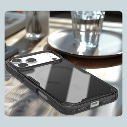 For iPhone 17 Pro Max 17 Air iPhone 16 Pro Max 16 Plus 17Pro Nature Pro Magnetic Transparent TPU Frame Cover Phone Case