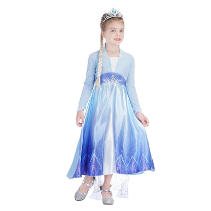 LED Light Elsa Dresses for Girls Costume Kids Cosplay Carnival Princess Children Gowns Clothing Party Dresses Outfits 2-10Yrs