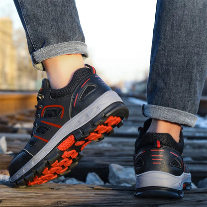 2022 Latest Summer Safety Work Shoes For Men Breathable Indestructible Steel Toe Boots Male Footwear Anti-smash Hiking Shoes