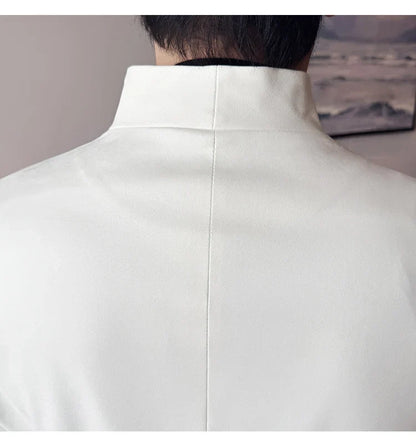 High Quality Cowhide Suede Suit Coats Men Fashion Slim Fit Stand Up Collar Business Casual Jacket Formal Groom Social Tuxedos