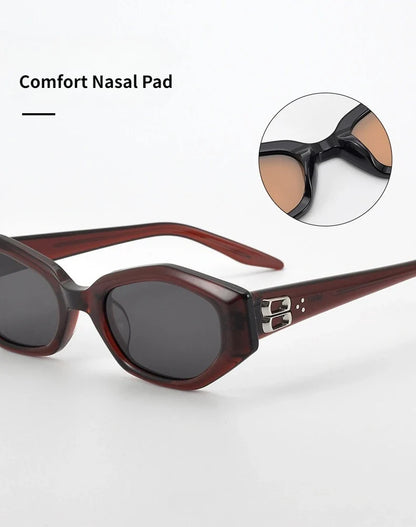 Fashion Cat Eye Retro Men Sunglasses High Quality Acetate UV400 Protection Top Brand Women Sunglasses Support Custom Lenses