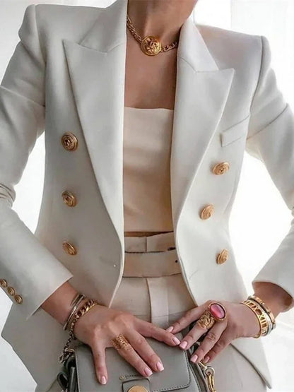 Women's Korean Fashion Long Sleeve Blazer Casual Loose Office Coat Spring Autumn Versatile New Clothing