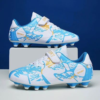 Hot Sale Children Soccer Shoes Boys Football Boots Training  Youth Ultralight Non-slip Sneaker Breathable Comfortable for Indoor