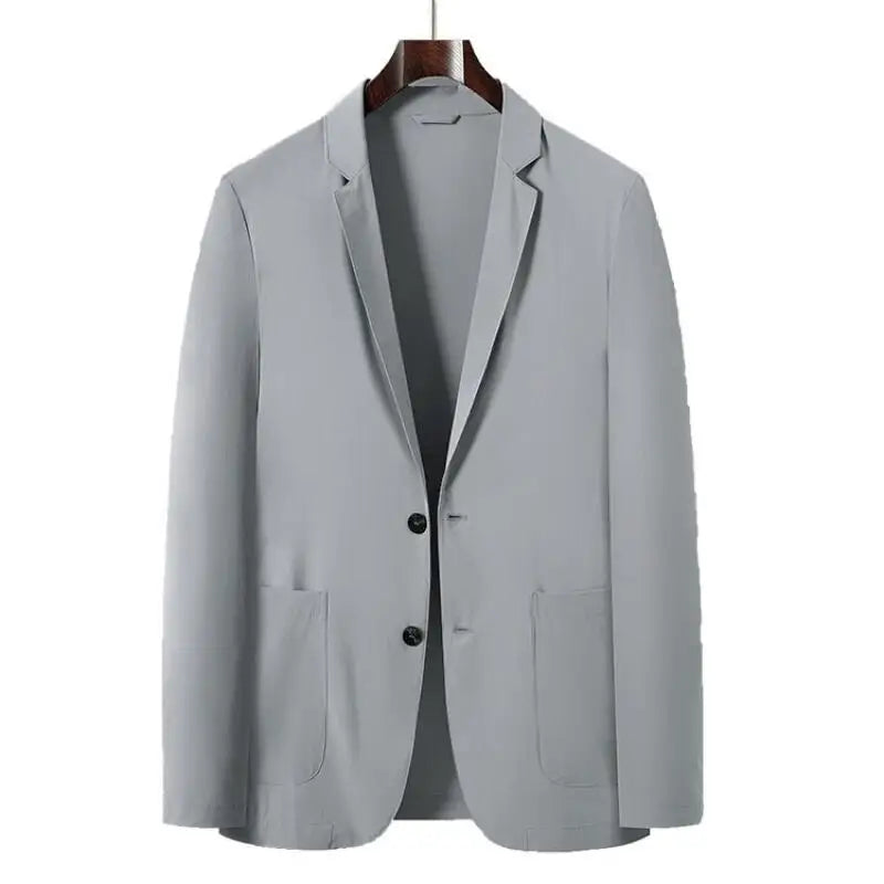 Spring Summer Casual Sunscreen Blazers Men Lightweight Solid Fashion Suit Coat Thin Male Business Single Breasted Blazer Outwear