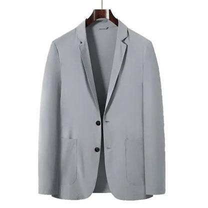 Spring Summer Casual Sunscreen Blazers Men Lightweight Solid Fashion Suit Coat Thin Male Business Single Breasted Blazer Outwear