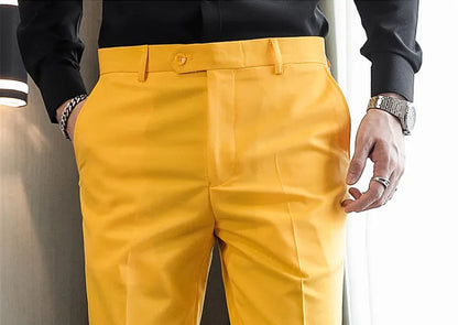 Bright Red Men's Suit Pants, Asian Size Business/office Formal Trousers, Available in Blue, Black, Purple, Gray, Khaki, Green.