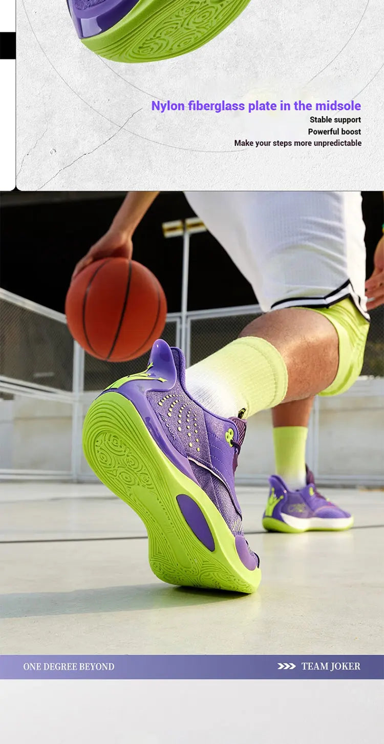 Team Joker Men Basketball Shoes Combat Rebound Anti-slip Wear-resistant CQT-QU!K Stable High-top Sneakers 572511105