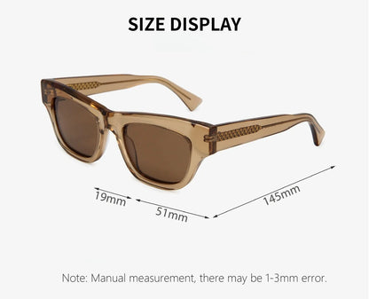 2026 Fashion Top Quality Square Polarized Sunglasses Men Acetate UV400 Unisex Sun Glasses Travel Hiking Beach Fishing Eyewear