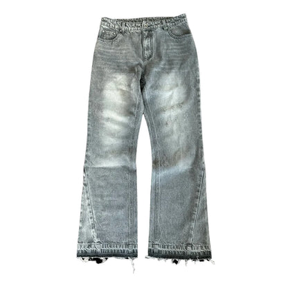 Dollar Pattern Embroidery Retro Jeans Men Y2K Splice Hip Hop Baggy Pants Gothic Streetwear Fashion Low Rise Jeans Clothing New