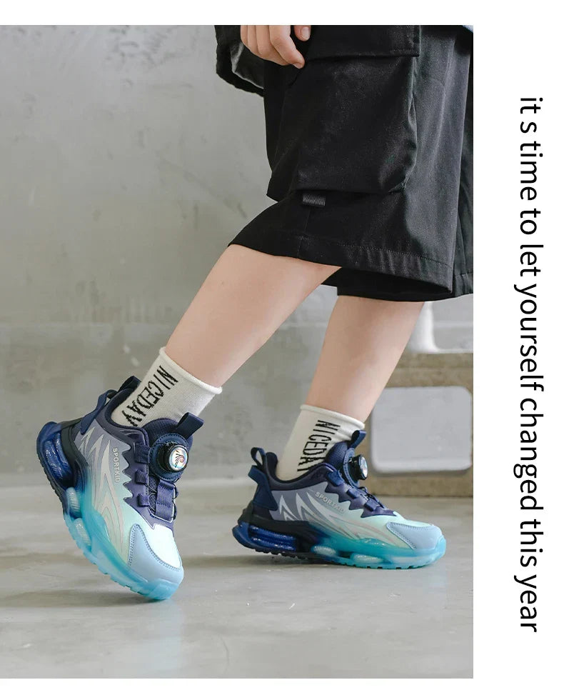 Boys Sports Sneakers Kids Athletic Shoes Outdoor Running Tennis Basketball Casual Walking Footwear Non-slip Size 29-39