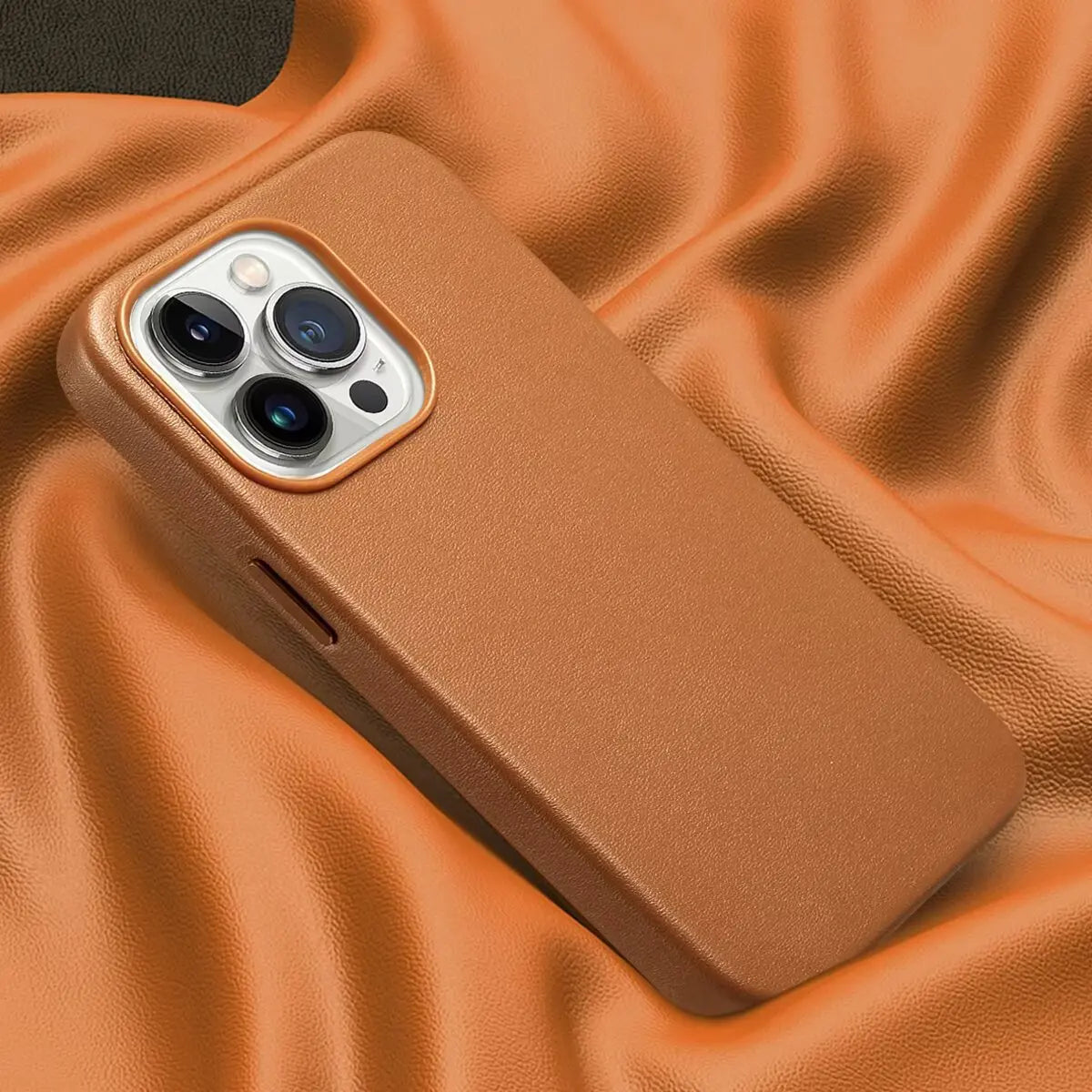 Official for Magsafe Leather Case for IPhone 16 15 14 13 12 Pro Max 17 Pro Magnetic Protective Cover Anti-drop Case