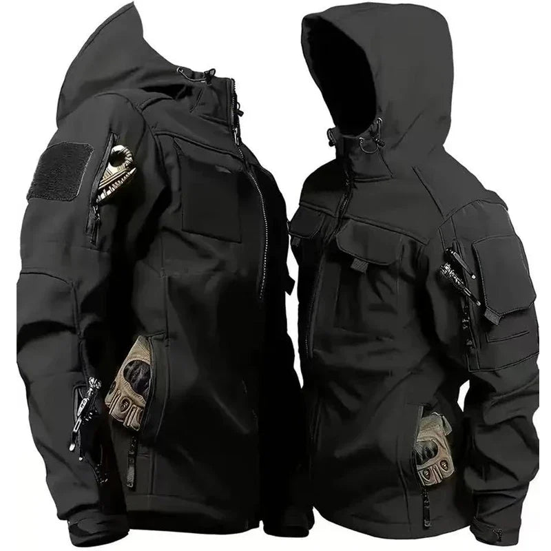 Men's Tactical Military Winter Autumn Fleece Waterproof Jackets Sports Hiking Camping Climbing Outdoor Hood Coat Hunting Combat