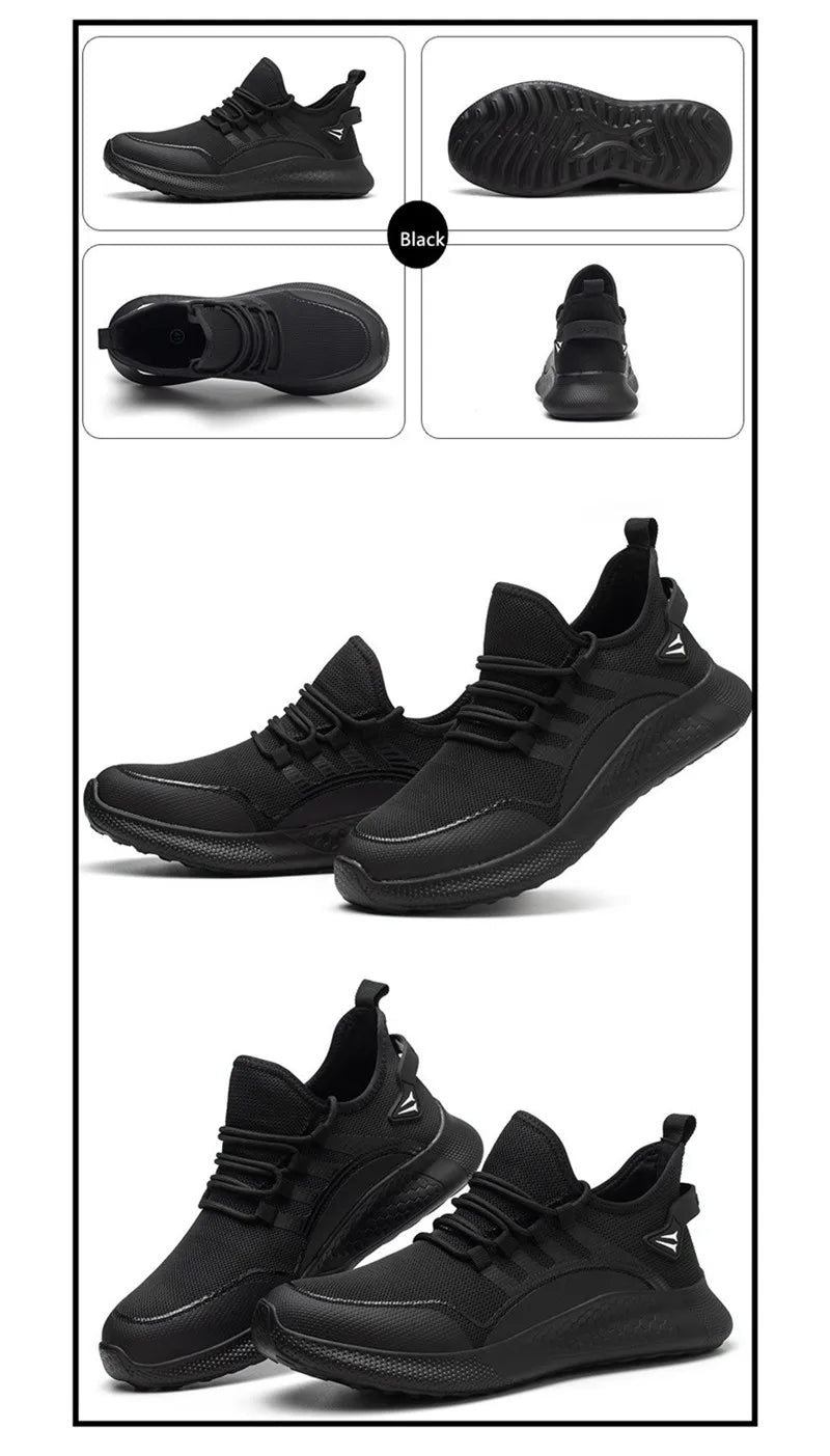 light safety shoes man 48 comfortable work shoes for men anti puncture work boots for construction steel toe safety man sneakers