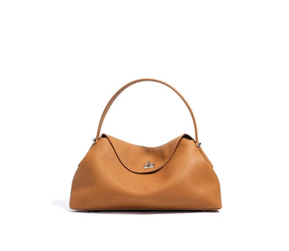 Genuine Grade Cow Leather Fashion Women's Black Handbag Luxury Deisgner Cowhide Shoulder Crossbody Female Bag Beige Coffe Brown