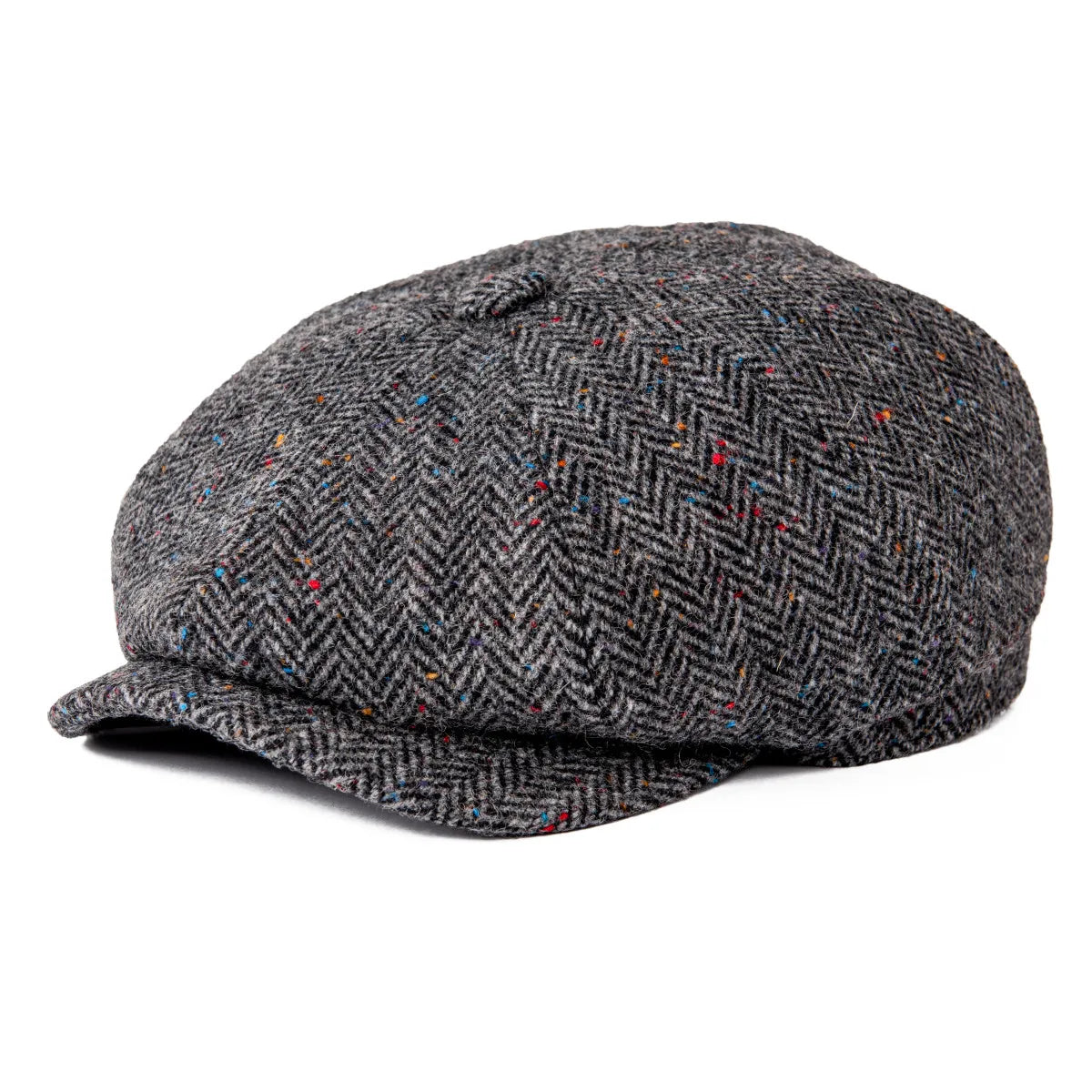 Wool Tweed Newsboy Cap Herringbone Men British Gatsby Retro Hat Driver Flat Cap for Male Vintage Herringbone Beret