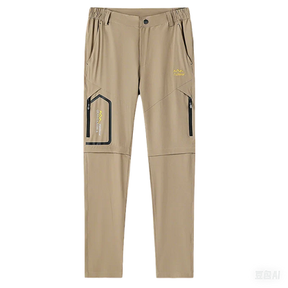 Men Summer UV-Proof Thin Pants SoftShell Outdoor Waterproof Camping Trekking Hiking Fishing Cycling Climbing Detachable Trousers