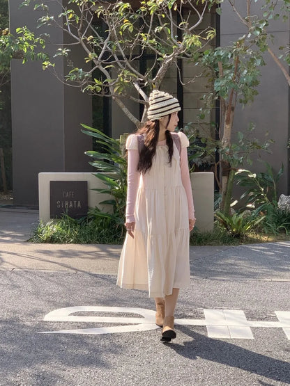 Spring 2025 Chic A-Line Dr Korean Sle Long Svel Women's Faionable Gown Ele Personali Commute Suitable Dr