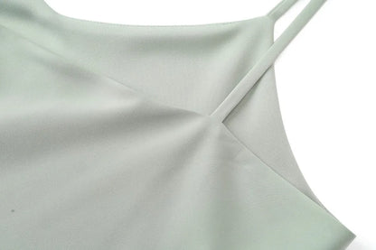 2024 woman clothing high Stretch ribbing closed-fit wrap tops + Matte Satin dress Maxi matching sets (ship out in 1 day)