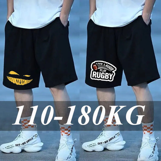 Men's Casual Shorts Plus Size 110-180kg Loose-fit Summer Trendy Sports Short Pants Mid-waist Running Workout Male Clothing 1-7xl
