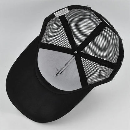 High Quality Fishing Embroidery Baseball Cap for Men Women Outdoor Fishing Snapback Mesh Hat Breathable Sunshade Dad Trucker Hat