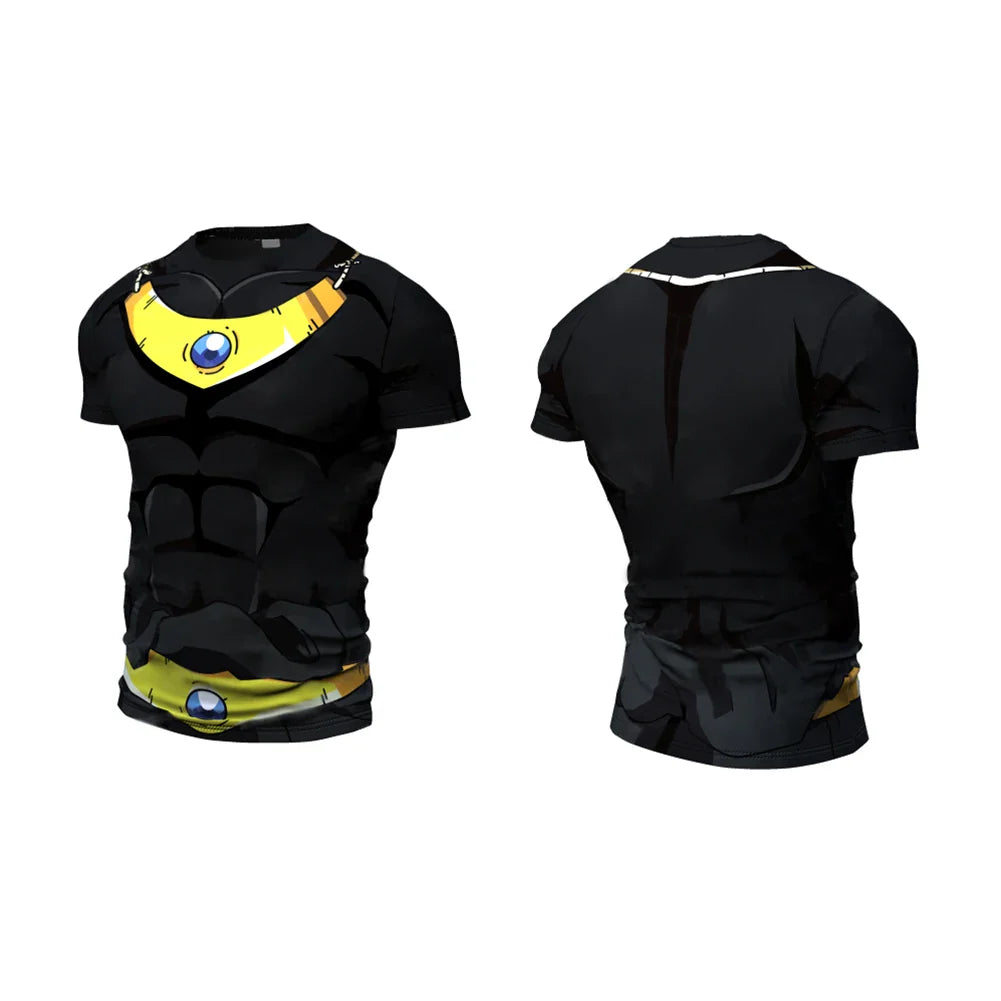 2026 Summer Dragon Ball Vegeta Saiyan Armor 3D Print Oversized Crew Neck T-Shirt High Quality Anime Streetwear Y2K Casual Tops