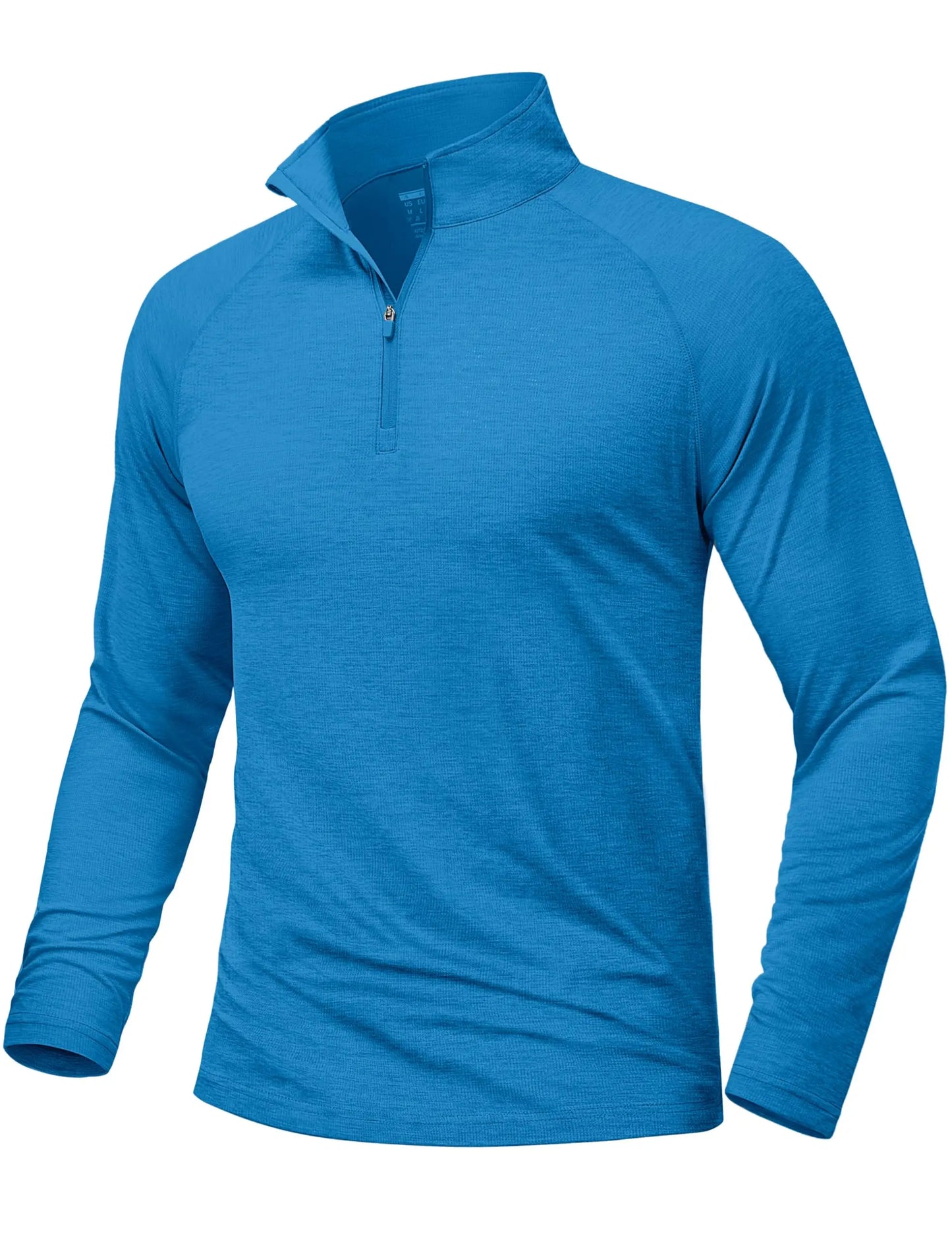 Sun Protection Long Sleeve Shirts Men's 1/4 Zip Up UPF 50+ Rash Guard Lightweight Quick Dry Fishing Running T-Shirts
