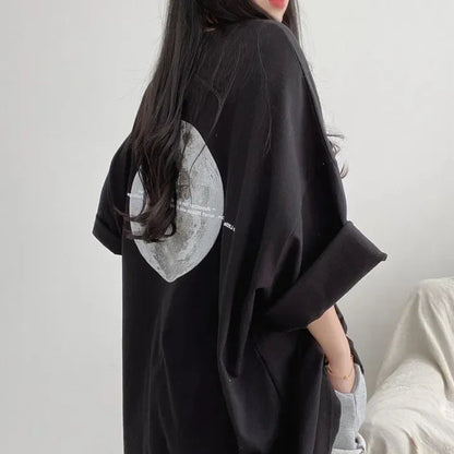 2024 Summer Women Short Sleeve T-shirts Harajuku Streetwear Female O-neck Pullover Tops Korean Style Ladies Casual Loose Tees