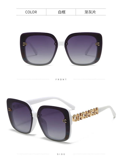 New Polarized Sun Glasses Women's High Sense Large Frame Versatile Sunglasses Street Shot Glasses Tide Light Luxury Sunglass