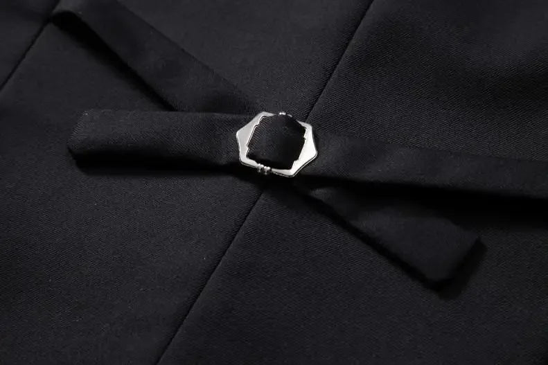 2024 New  Solid Color Men's Vest Versatile Suit Collar Slant Hem Mens Blazer Waistcoat  Dark Gray Black Red Navy-Blue  S-6XL