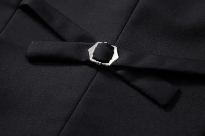 2024 New  Solid Color Men's Vest Versatile Suit Collar Slant Hem Mens Blazer Waistcoat  Dark Gray Black Red Navy-Blue  S-6XL