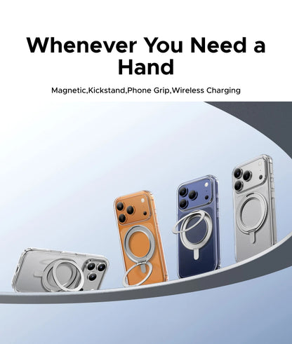 For iPhone 17 Pro Max 360° Magnetic Stand Case Cover for iPhone 17pro for Magsafe Rotatable Magnet Kickstand Case