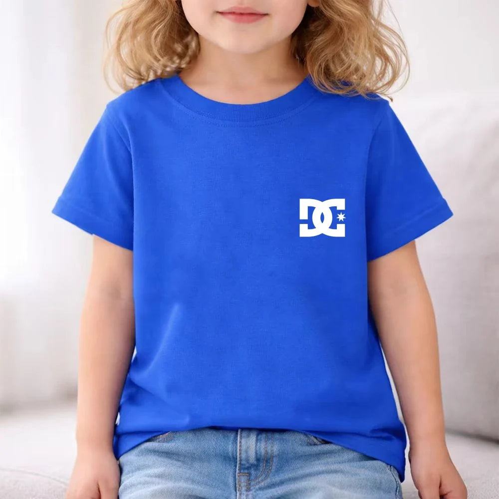 Children T-shirt+Shorts 2P Summer Clothing Fashion Print Boy Girl Toddler 3-12Yrs Sports Short-Sleeved Casual Fashion Set