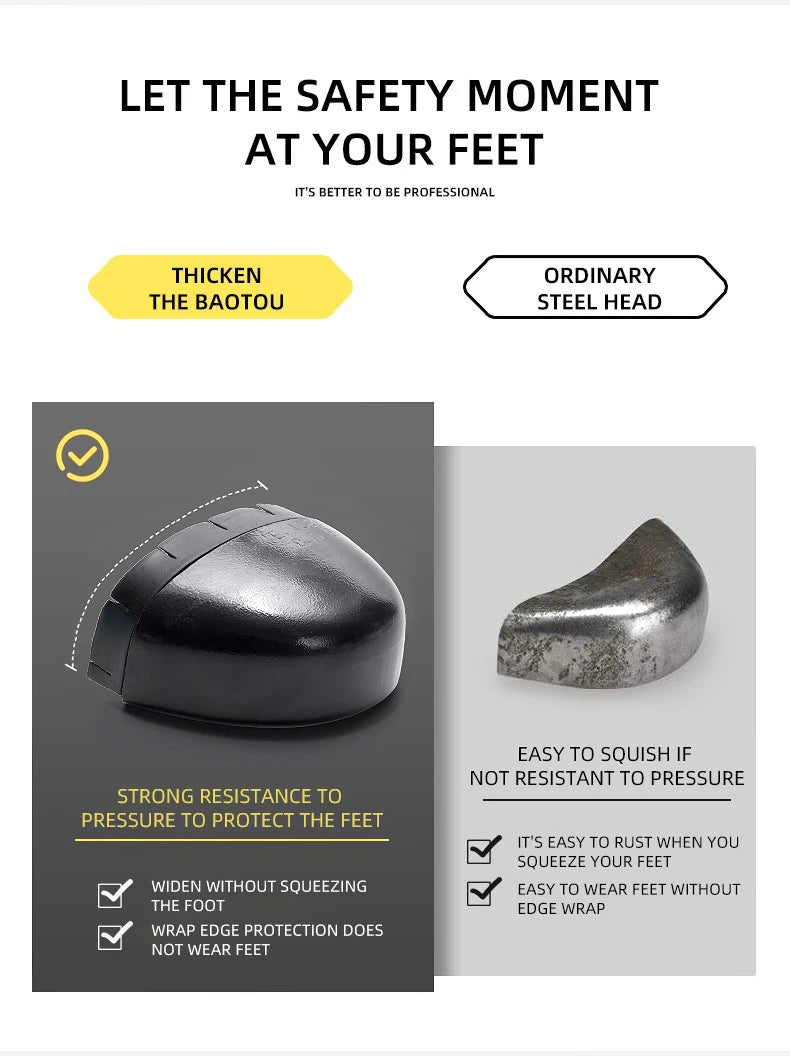 Lightweight Safety Shoes Women Men Air Cushion Work Sneakers Steel Toe Shoes Construction Safety Boots Anti-smash Work Shoes