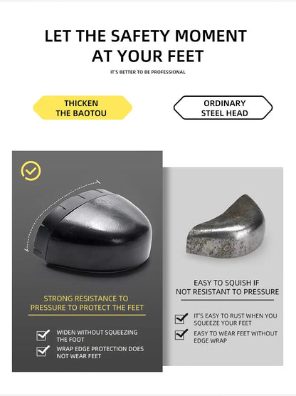 Lightweight Safety Shoes Women Men Air Cushion Work Sneakers Steel Toe Shoes Construction Safety Boots Anti-smash Work Shoes
