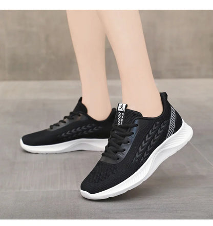 Women's Breathable Mesh Sneakers Platform Sole Korean Style Spring Casual Sports Shoe Plus Size Orthopedic  Height Walking Shoes