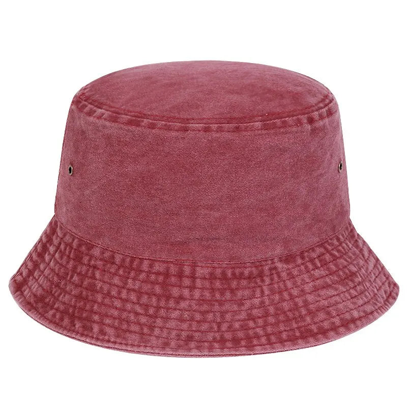 Unisex Solid Color Personality Bucket Hats Fishermen Caps Outdoor Casual Cap Sunscreen Hat
