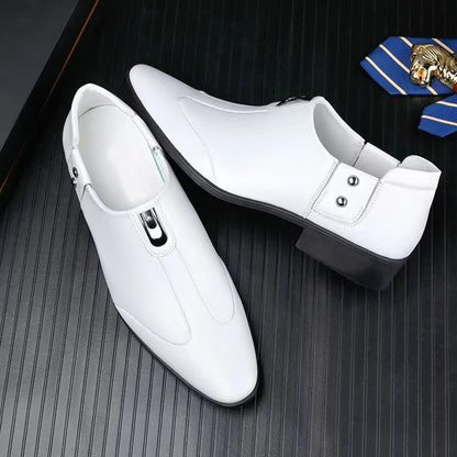 Summer Men's Breathable Mesh Casual Fashion Black/White Leather Board Shoes Comfortable Insole Suitable for Business Occasions