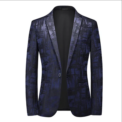 2026 New Men Business Social Suit Jacket Summer Male Single Breasted Thin Dress Male Jacquard Blazers Coats
