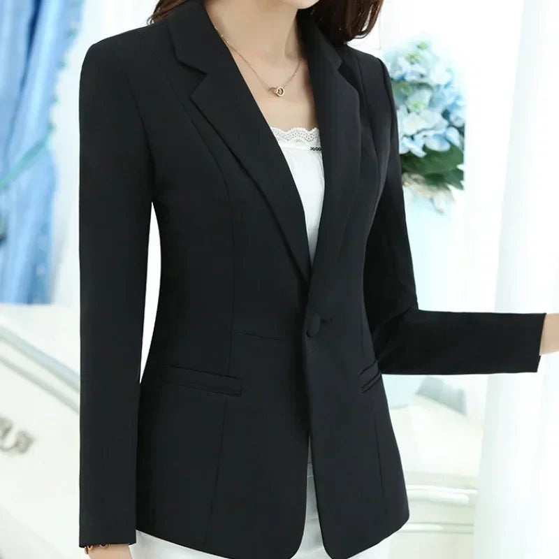 Women Blazer Office Ladies Elegant Outwear Long Sleeve Work Wear Classy Female Pink Suit African Autumn Fashion 2026 New Coat