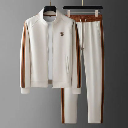 Spring Autumn Fashion Embroidered LOGO Men's Sports and Leisure  Jacket Pants 2-pc Set Youth Street Party Brand Men Sets