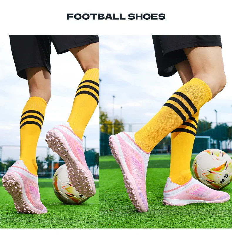 New Men Football Boots ComfortableSoccer Shoes Match Training Boys Non Slip Long Spikes Breathable Adult Cleats Outdoor Sport