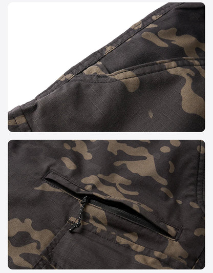 2025 Summer New Camouflage Tactic Shorts Men Oversize Outdoor Cargo Shorts