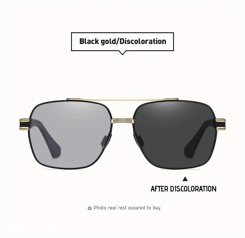 Brand Design Square Polarized Sunglasses Man Photochromic Sun Glasses Woman Anti-glare Driving Goggles Oculos zonnebril heren