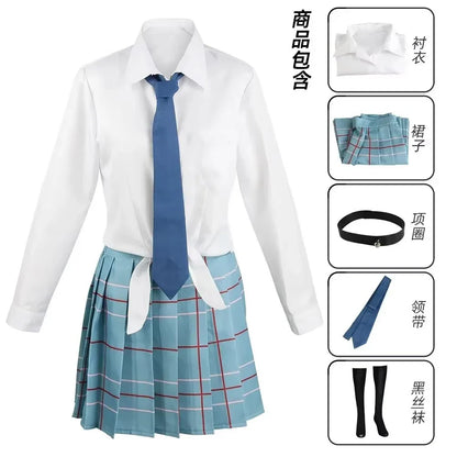 Marin Kitagawa Cosplay My Dress Up Darling JK School Uniform Dress Girls Maid Outfit Anime Cosplay Halloween Costume Wig Women