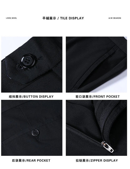 Top Grade New Brand Fashion Relax Fit Suit Pant Office Trousers For Men Dress Pants Business Straight Trousers Men's Clothing