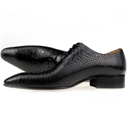 Men's Casual Dress Shoes Classic Oxfords Formal Modern Business Shoes Social Male Wedding Dress Sapato Loafer Serpentine Print